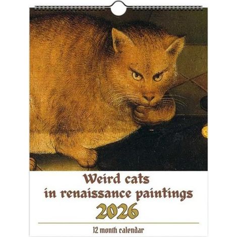 Calendrier rideau 2026 mettant en vedette un chat original de l'époque artistique (disponible dès maintenant) (1/4)
