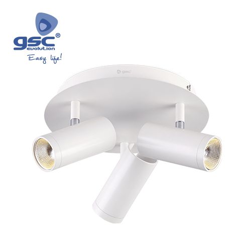 Deckenstrahler 3 kreisförmige Elemente GU10 Weiß GSC 000705202