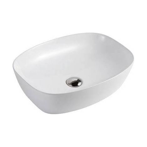 In ceramica bianca. Senza troppo pieno. Senza foro rubinetto. Fornito senza piletta e senza rubinetteria.(DianFlex) Misura: cm 50x38x14