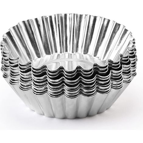25 pièces moule à muffins mini en aluminium, moule à cupcakes, moule à pâtisserie pour petits gâteaux (1/4)
