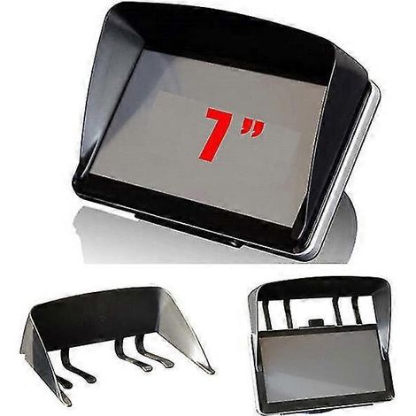 Accessoires de navigation GPS : Pare-soleil universel pour GPS avec cadre de 4,3/5/7 pouces, protection d'écran et de capot, cache de verrouillage de porte (7 pouces). (1/5)