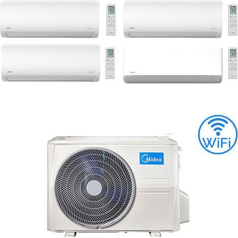 Klimaanlage Midea Xtreme WiFi + Breezeless E R32 Quadri Split 9000 + 9000 + 9000 + 12000 BTU mit E.U. M4O-36FN8-Q INVERTER Klasse A++/A+ (1/4)