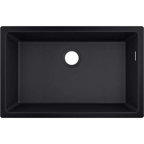 Hansgrohe - Granit-Unterbauspülbecken S510-U660, Graphitschwarz 43432170 (1/3)