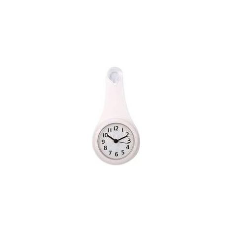 Horloge murale étanche élégante pour salle de bain et cuisine, décoration intérieure, blanche Crezuo (1/4)