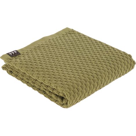 Asciugamano 50x90 cm 100% cotone a scacchiera - verde oliva - Tendance