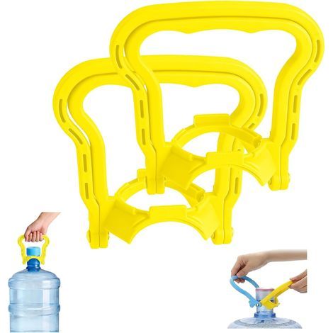 Set di 2 sollevatori d'acqua antiscivolo - Essenziale per casa/ufficio, porta bottiglia d'acqua - Ampia impugnatura ergonomica per uso domestico ed esterno - Impugnatura (1/5)