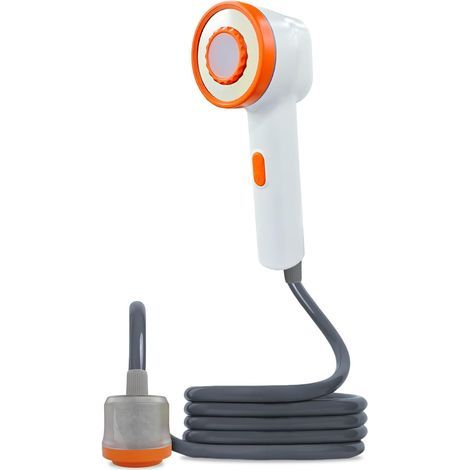 Wiederaufladbare, tragbare Duschpumpe, wasserdichtes Camping-Duschset mit 4-Modus-Duschkopf, Smart-Display – für Camping, Wandern, Strand und Outdoor-Aktivitäten (1/5)