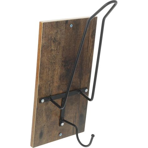 Porte-Chapeau Mural Métal Et Bois Épais pour Casque De Deux-Roues Support De Rangement Pratique Et Crochet Mural pour Exposition (1/5)