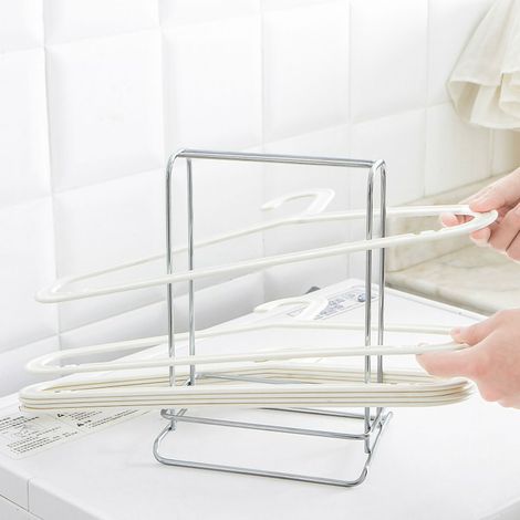 Kleiderständer aus Edelstahl, robustes Ablageregal für Schlafzimmer oder Balkon, Edelstahlfarbe (1/4)