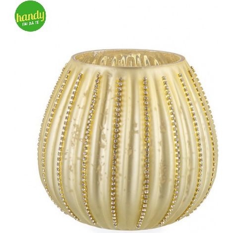 Portacandela Wiktor Bizzotto Oro h 10 cm