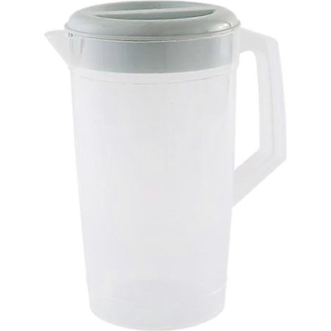Carafe à eau en plastique avec couvercle, pichet à jus pour porte de réfrigérateur, récipient pour fête, 0,66 gallon/2 (1/5)