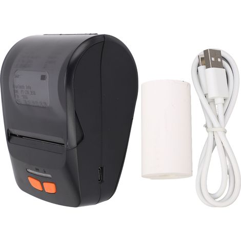 Imprimante thermique Bluetooth portable avec papier étiquettes, imprimante code-barres POS noir blanc sortie (1/5)