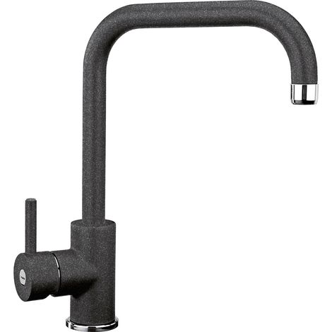 Miscelatore Plados monocomando VENMIX20 con canna tubolare - Nero Ebony