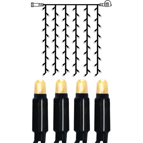 Rideau lumineux Star Trading « EXTRA », extérieur, système 24, accessoire, 49 LED, blanc chaud, 1,02 W, H 1 m, L 1 m