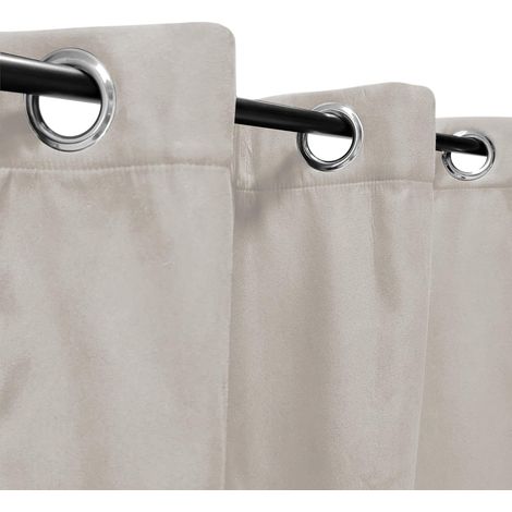 Rideau suédine Thermique doublé Polaire 140x180cm Prêt a Poser, Beige (1/5)
