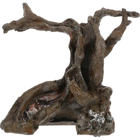 Racine d'arbre miniature en résine pour aquarium, décoration pour aquarium (marron) (1/5)