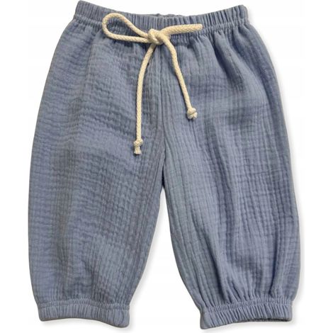 Kinder-Musselinshorts, 140 cm, Sommerhose für Kinder, Sommerblau (1/5)
