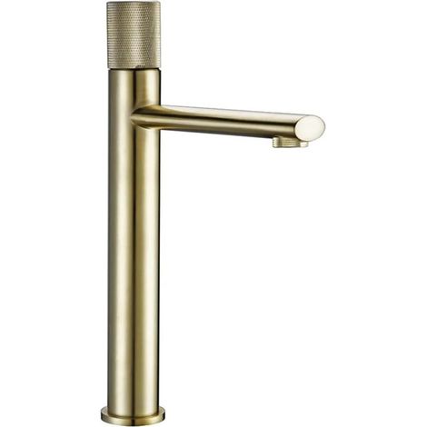 Robinet De Lavabo De Salle De Bains À Poignée Unique En Or De Luxe, Robinet Mitigeur Froid Et Chaud, Robinet De Cuisine, Cascade Monté Sur Le Pont (1/5)