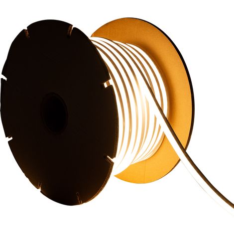 Tira LED Neón Regulable 220V BOBINA 50m 8W/m Corte 100cm IP65 N-FLEX8 Blanco Cálido (1/4)