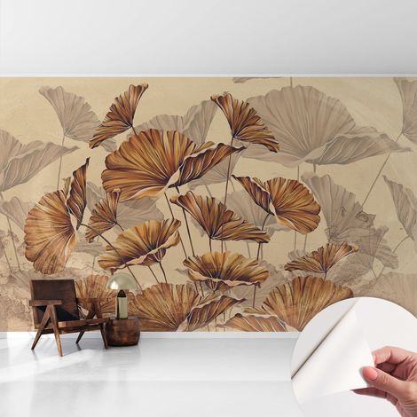 Tapetet Klebetapete für Wohnzimmer Schlafzimmer Küche - Wanddekoration Herbstliche Eleganz 416x254 cm (1/5)
