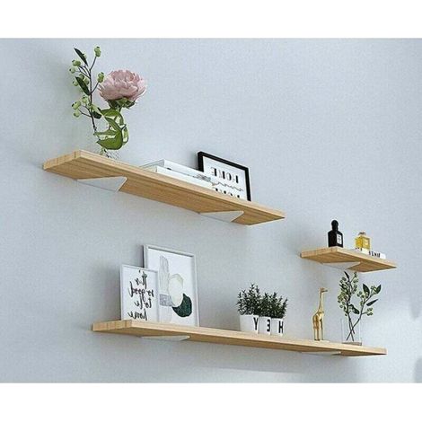 4pcs Support d'étagère invisible triangulaire - Antirouille Fixation murale - Support pour étagères en bois - 13L x 17H x 2Ep (1/4)
