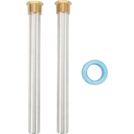Ortviai Tige d’anode en magnésium pour chauffe-eau de camping-car – 2 pièces, raccord fileté 3/4" NPT, capuchon laiton