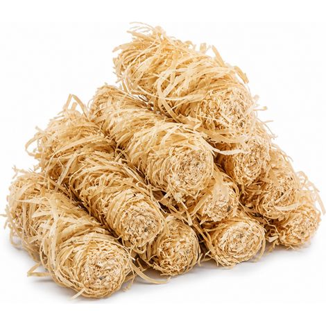 Allume-feu en Bois Naturel pour Barbecue et Cheminée, 10 Pièces (1/5)