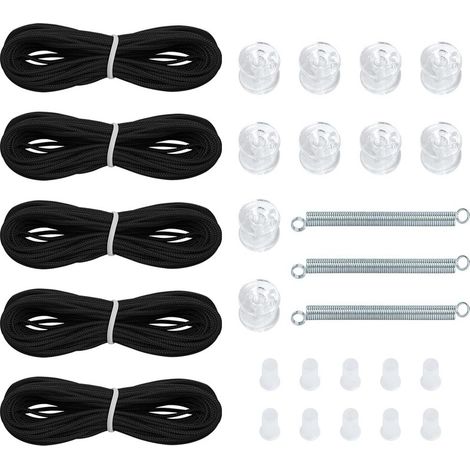 Ensemble d'accessoires pour stores plissés de 28 pièces, ressorts pour stores plissés, pièces de rechange pour cordons de tirage et stores vénitiens de 20 mm. (1/5)