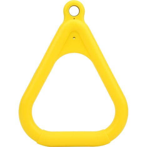 Lot de 2 anneaux de gymnastique volants en plastique jaune pour enfants, équipement de fitness intérieur/extérieur pour jeux sportifs et traction. (1/5)