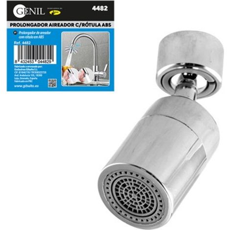 Prolongador Aireador ABS con Rótula Cromada 360º  Ahorro Agua 30%-70%