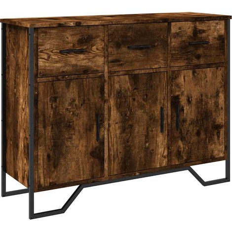 Maison Exclusive - Credenza Rovere Fumo 97x32,5x74,5 cm in Legno Multistrato