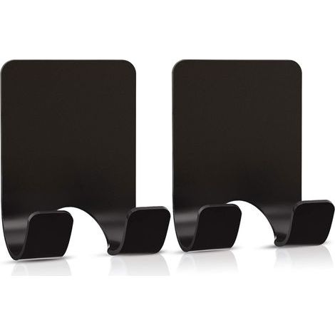 Gancho autoadhesivo para maquinilla de afeitar, gancho impermeable negro mate para maquinilla de afeitar, gancho de acero inoxidable para maquinilla de afeitar para baño y ducha, gancho resistente de  (1/5)
