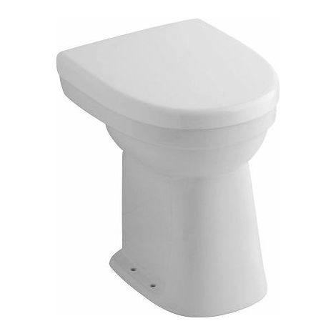 GE Renova Comfort WC suspendu à chasse d'eau plate, hauteur augmentée, accessible sans barrière, sortie verticale, blanc (1/2)