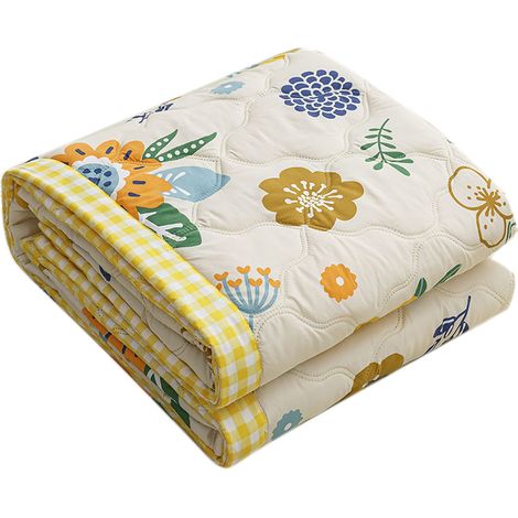 Couverture d'été en fibre de polyester lavable et douce pour la peau, couette fine, accessoires de lit pour dortoir, motif tournesol, 80 x 100 cm / 31,50 x 39,37 pouces (1/5)