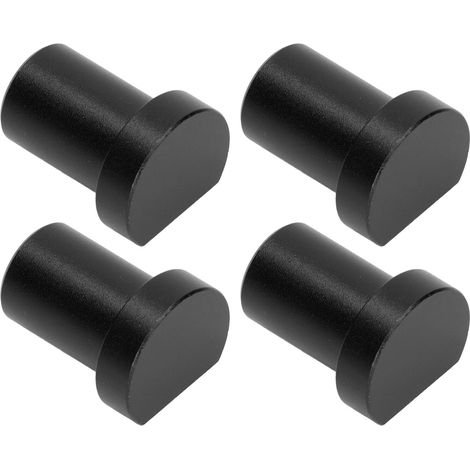 Lot de 4 butées de fin de course pour établi de menuiserie, multifonctionnelles, diamètre 20 mm, noires. (1/5)
