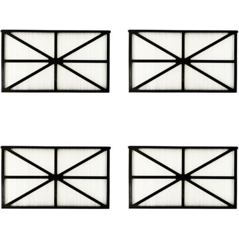 Lot de 4 Panneaux Filtres pour Robot Tiger Shark RCX70101PAK2 Noir (1/3)