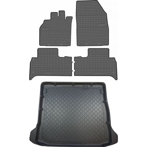 Renault Grand Scenic III Minivan (04.2009–11.2016) – Set: Gummifußmatten + Kofferraummatte