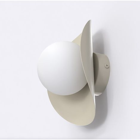 Lampada da parete Fiero Moka con diffusore in vetro
