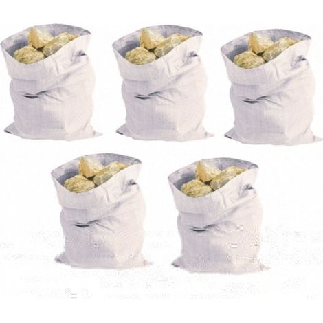 Trade Shop - 12 Sacchetti Riutilizzabili 55x85 Tessuto Intrecciato Rifiuti Spazzatura Sacchi -