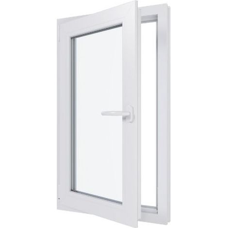 Finestra in PVC - Triplo vetro - Bianco - 500 mmx1000 mm cm