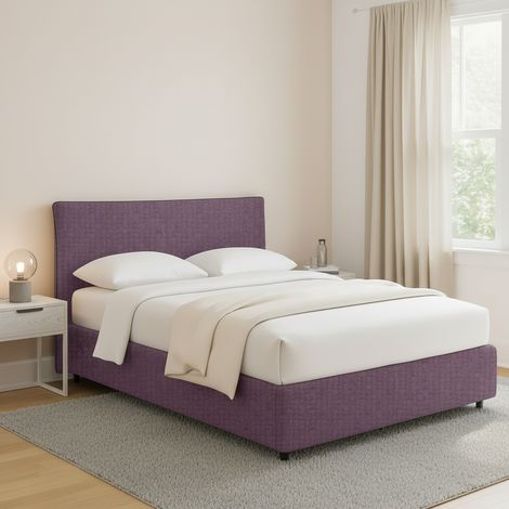 Letto Matrimoniale Crewe, Sfoderabile, Contenitore Made in Italy, Viola Lilla (1/5)