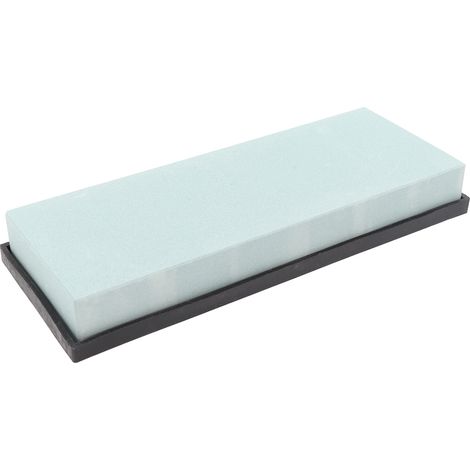 Pierre à aiguiser grain 320 pour ciseaux, burins, haches et outils à main pour le travail du bois dimensions : 20 x 7,5 x 2,5 cm. (1/5)