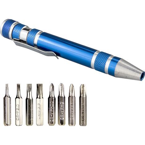 Set di mini cacciaviti da 1 pezzo, cacciavite piccolo, strumento di riparazione magnetico, blu (1/4)