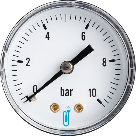 Distrilabo – Manomètre chauffage central 0-10 bar – Filetage 1/4'' M – Diamètre 50 mm – Indicateur axial pour installations professionnelles (1/5)