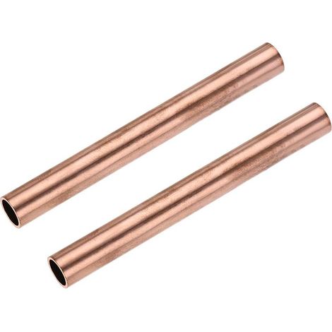 Copper Tube Round 11mm External Diameter, 9mm Inner Diameter, 1mm Wall Thickness 10cm Length Straight Pipe 2 Pcs (1/3)