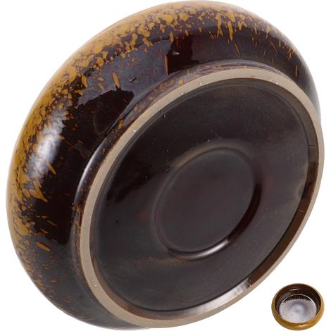 Pot de Culture Hydroponique en Céramique Jaune sans Trou Jardinière Ronde de Bol de Nénuphar pour Plantes Aquatiques, pour Décoration Intérieure, Salon et Bureau, Pot Hydroponique (1/5)