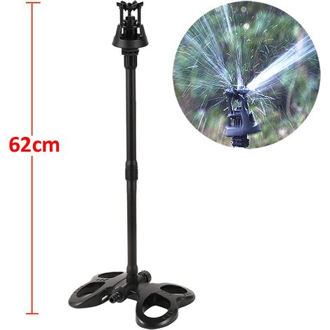 (Kit d'arrosage de 62 cm) Arroseur oscillant pour jardin avec support d'extension, buse rotative à filetage mâle 1/2" pour exploitation agricole, verger, parc, pelouse et aménagement paysager (1/5)