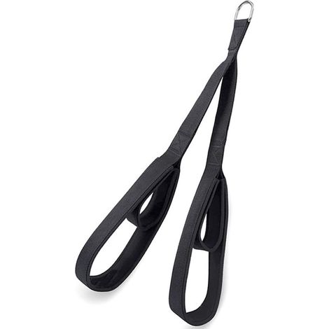 Attrezzo per allenamento dei tricipiti, un cavo con due lunghezze incluse - 69 cm - nero (1/5)
