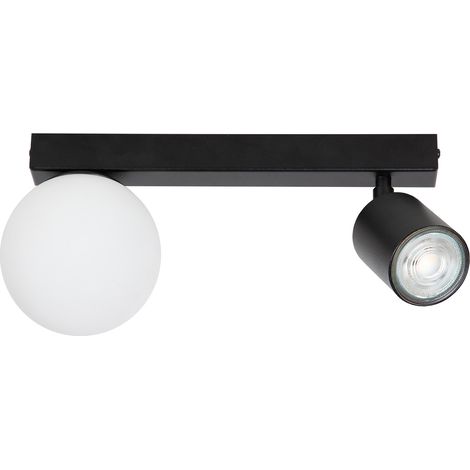 Plafoniera Tavira Sigma nera 30cm vetro 2 luci G9+GU10 (1/2)