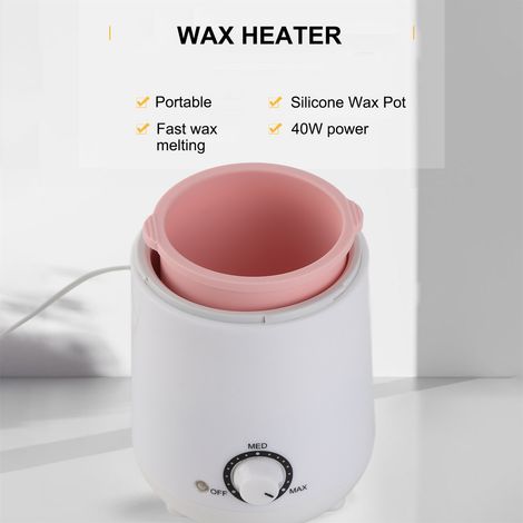 Mini chauffe-cire Portable pour épilation, Machine chaude avec Pot intérieur en Silicone, pour la maison et les voyages, 200ml (1/5)